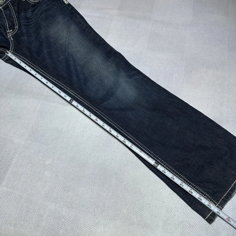 BKE Denim Carter Straight Jeans 33R (34x31)‎ Button Fly Western Classic Country